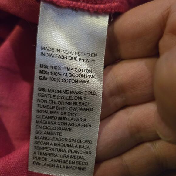 Chico’s Pima Cotton Pink Collared Split Neck Top Size XXL - Picture 4 of 10